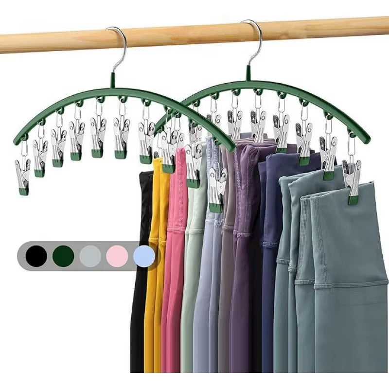 Space-Saving Organizer with 10 Strong Clips for Effortless Closet Storage