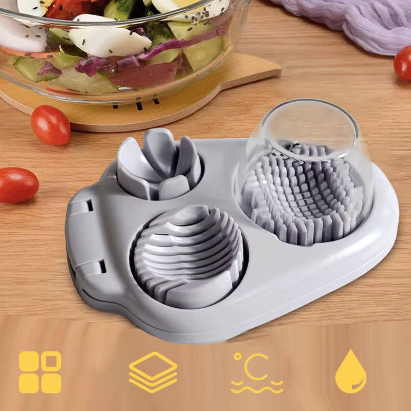 Slicemaster™ 3-In-1 Egg & Veggie Cutter – Precision Slicer for Eggs, Avocados, Fruits & More